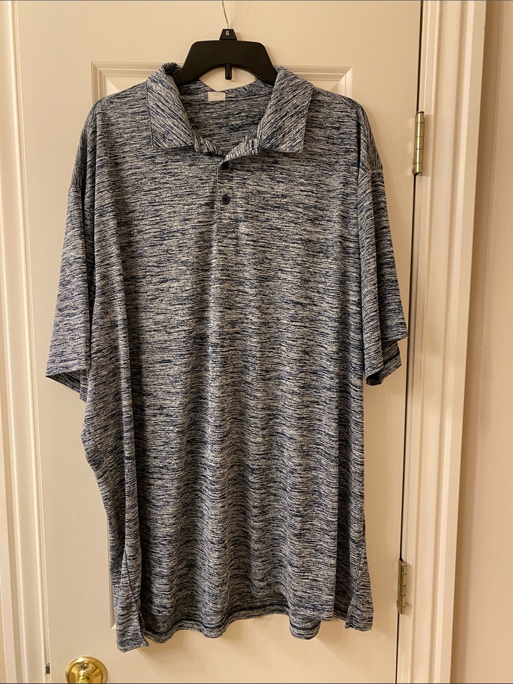 Sport-Tek Marled Navy/Gray Short-Sleeve Polo